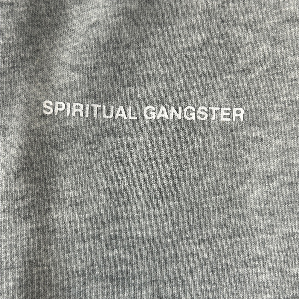 Spiritual Gangster Light Gray Heather Women's Zip-Up Hoodie Size Small - Picture 2 of 8